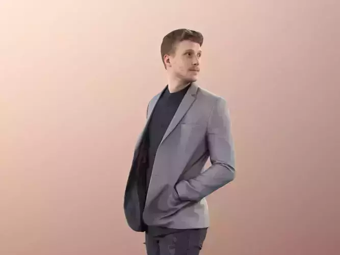 Jimmy 11422 - Young Man Standing With Jacket