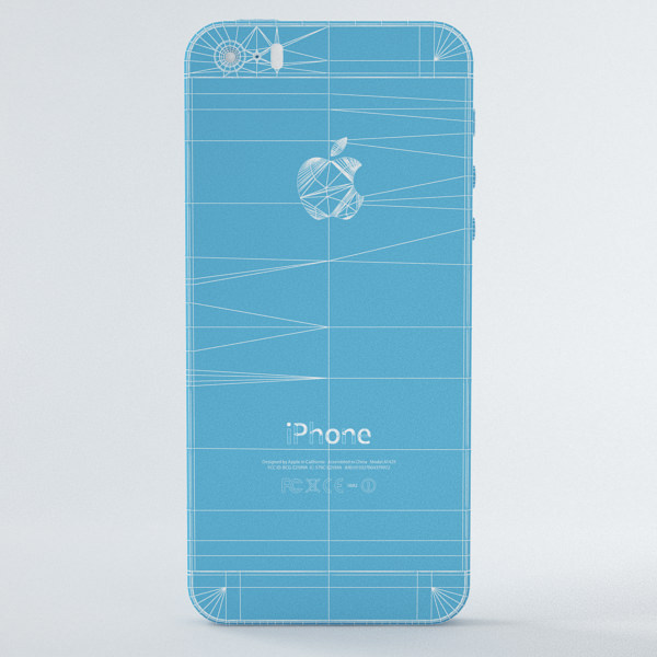 Apple iPhone 5s Space Grey 3D model_9