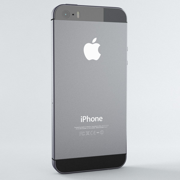 Apple iPhone 5s Space Grey 3D model_10