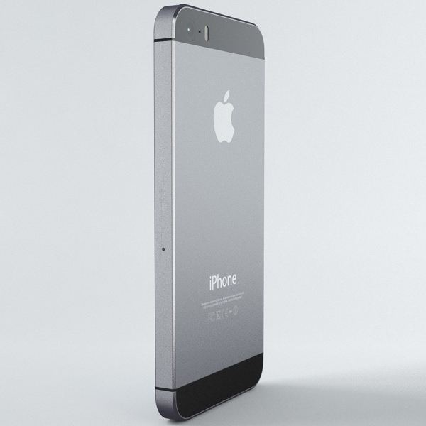 Apple iPhone 5s Space Grey 3D model_12