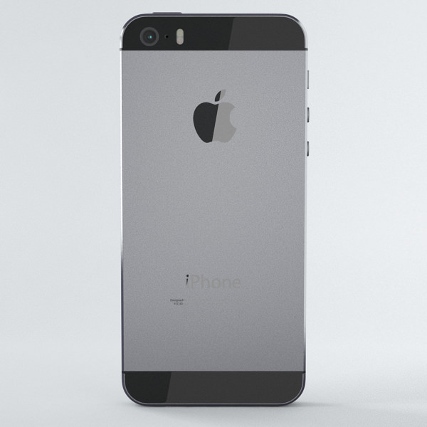 Apple iPhone 5s Space Grey 3D model_8