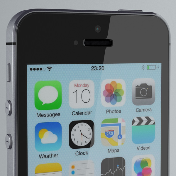 Apple iPhone 5s Space Grey 3D model_38