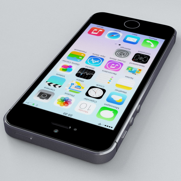 Apple iPhone 5s Space Grey 3D model_28