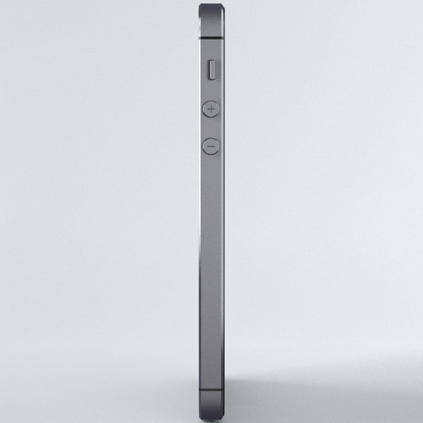 Apple iPhone 5s Space Grey 3D model_4