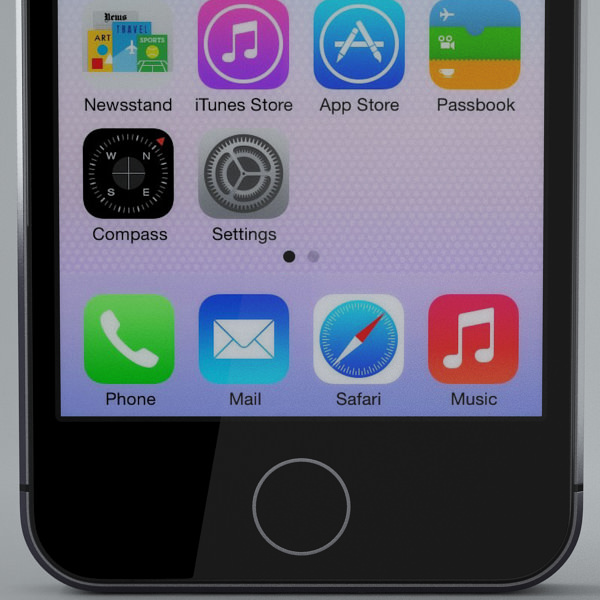 Apple iPhone 5s Space Grey 3D model_20