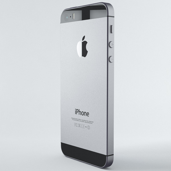 Apple iPhone 5s Space Grey 3D model_6