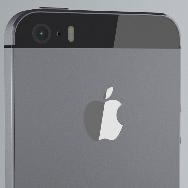 Apple iPhone 5s Space Grey 3D model_40