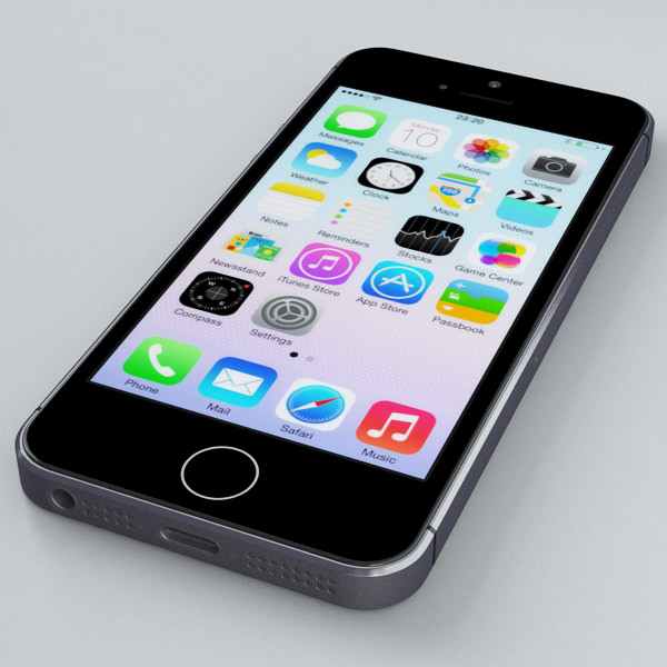 Apple iPhone 5s Space Grey 3D model_26
