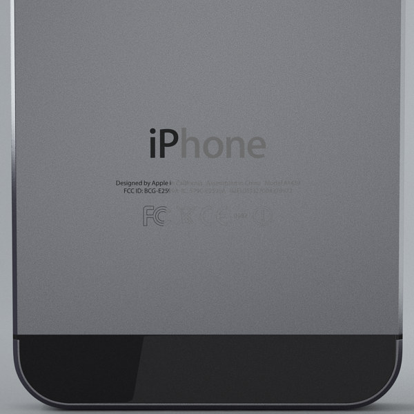 Apple iPhone 5s Space Grey 3D model_22