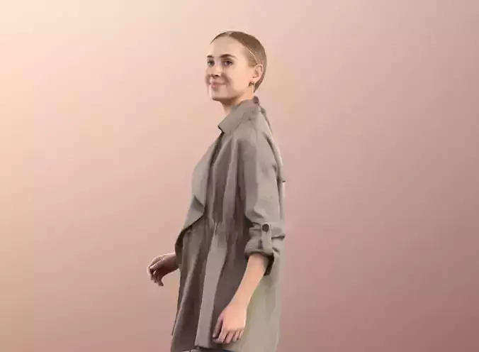 Celine 11449 - Young Blonde Girl Standing Casual