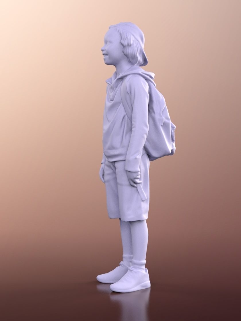 Zachary 11459 - School Kid with Backpack 3D model_5