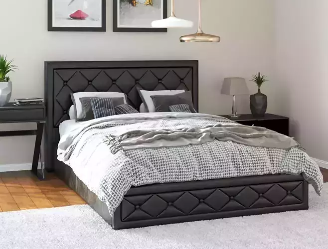 Bed - Sephora black leather