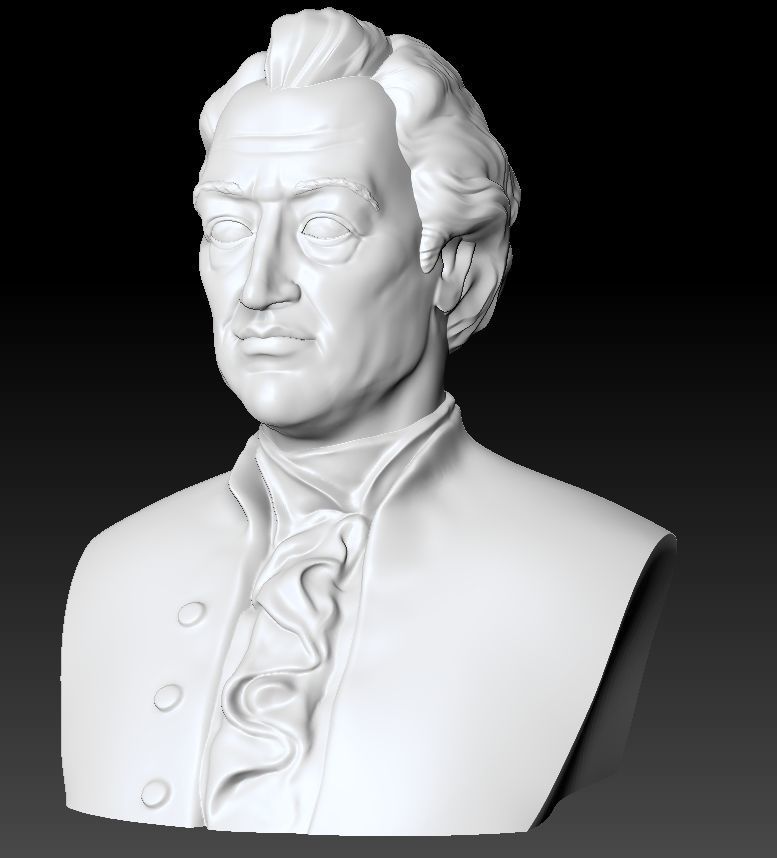 Bust of Johann Wolfgang von Goethe 3D print model_5