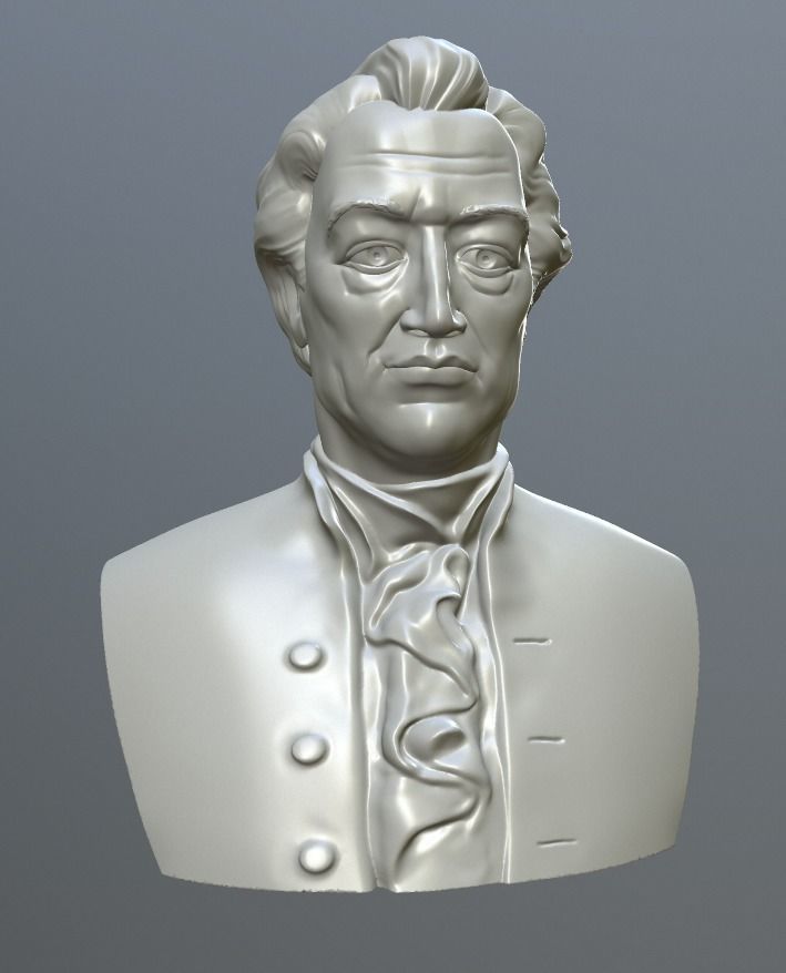 Bust of Johann Wolfgang von Goethe 3D print model_8