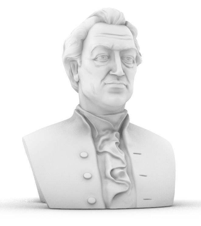 Bust of Johann Wolfgang von Goethe 3D print model_3