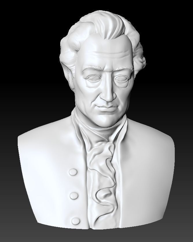 Bust of Johann Wolfgang von Goethe 3D print model_6