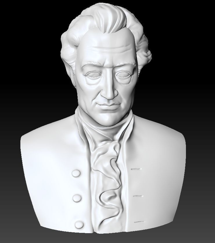 Bust of Johann Wolfgang von Goethe 3D print model_7