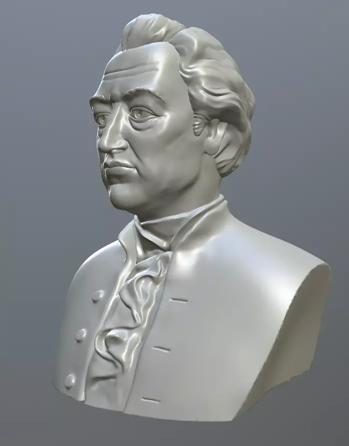 Bust of Johann Wolfgang von Goethe 3D print model_0