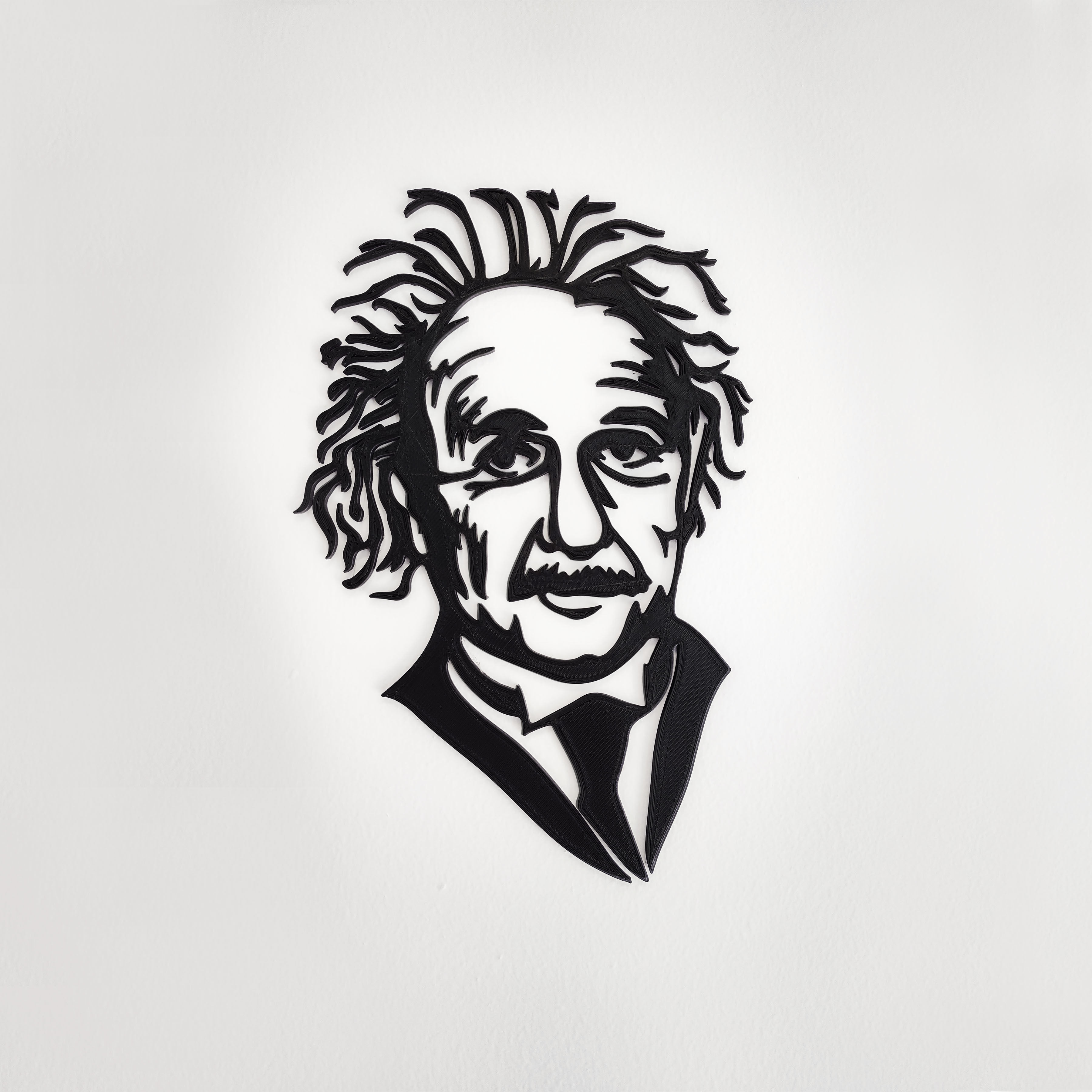 ALBERT EINSTEIN WALL SCULPTURE - 2D ART - 3D PRINT 3D print model_3