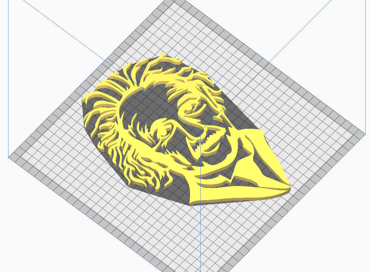 ALBERT EINSTEIN WALL SCULPTURE - 2D ART - 3D PRINT 3D print model_1