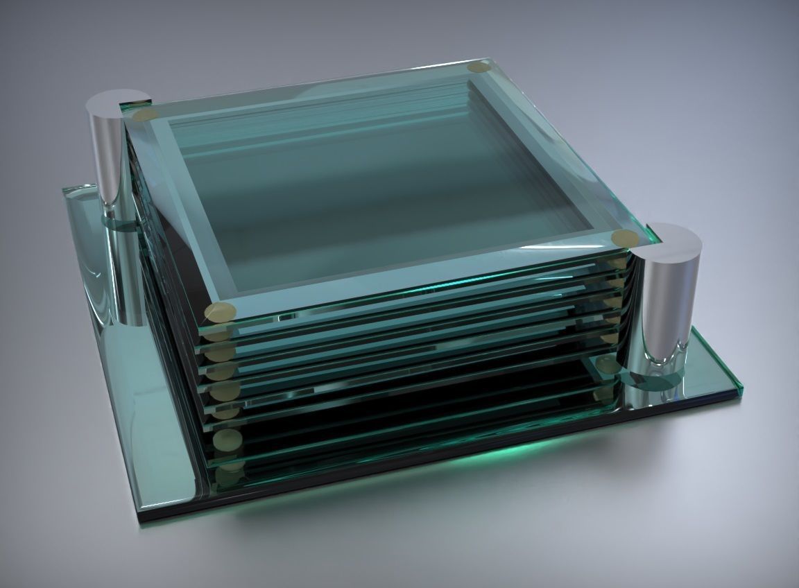 Coaster Set 3D Model 3D model_2