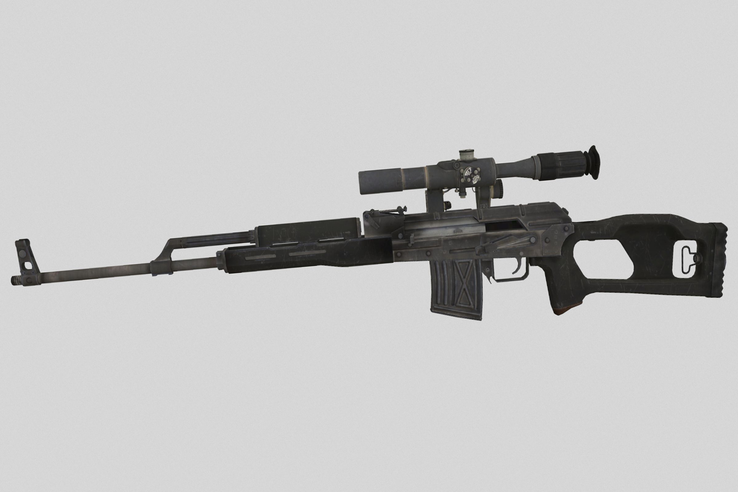 Dragunov SVD Sniper Rifle Low-poly 3D model