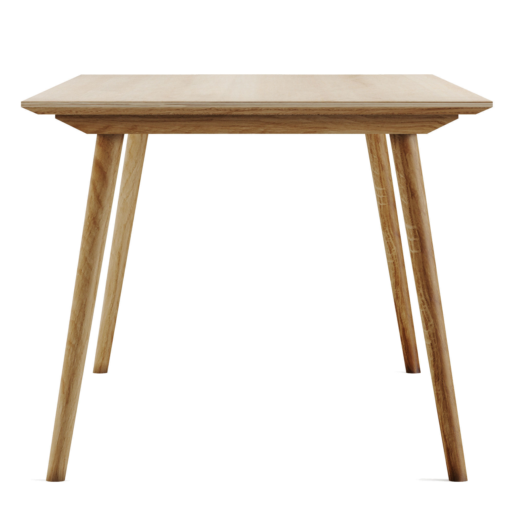 Scandinavian table Low-poly 3D model_1