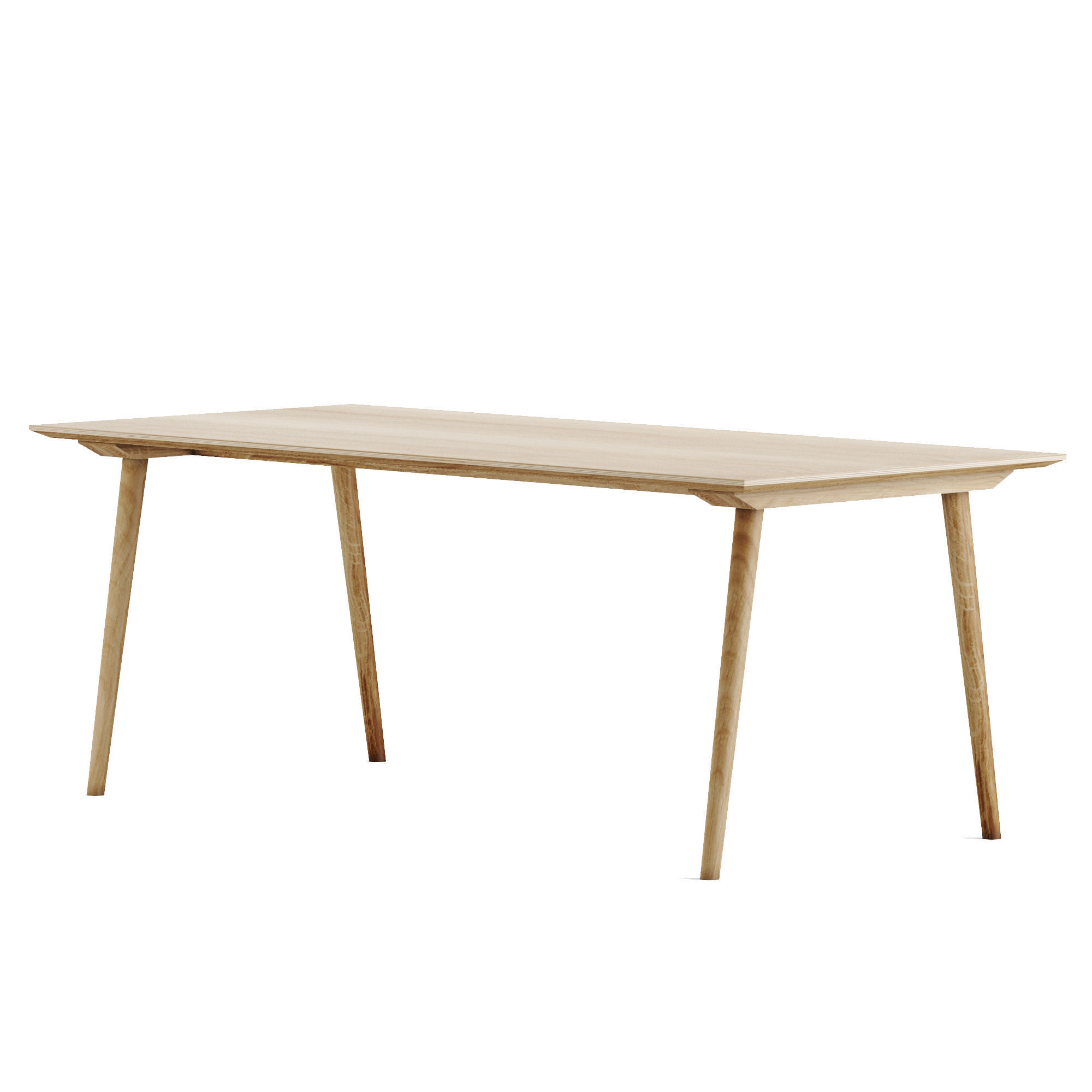 Scandinavian table Low-poly 3D model_3
