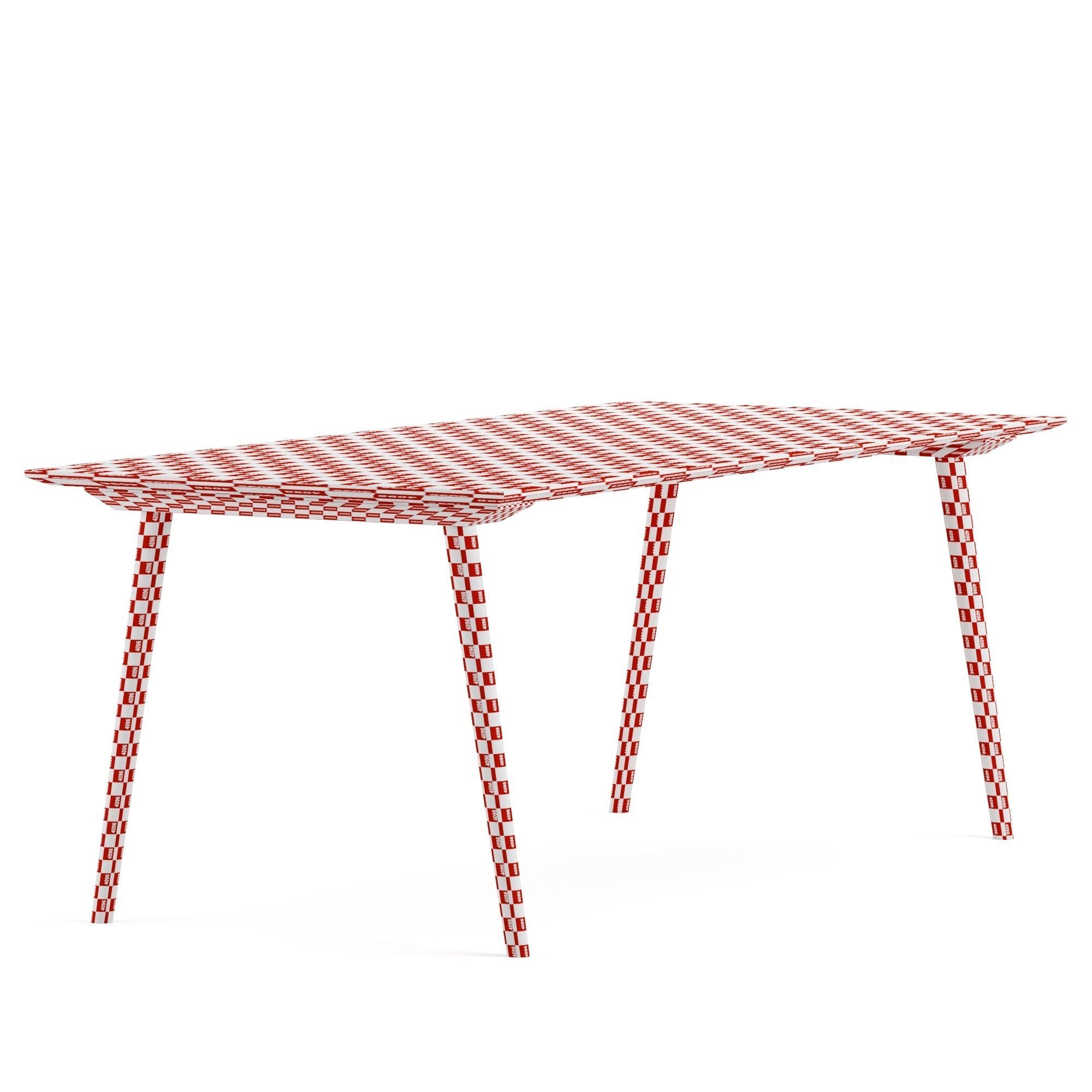 Scandinavian table Low-poly 3D model_5