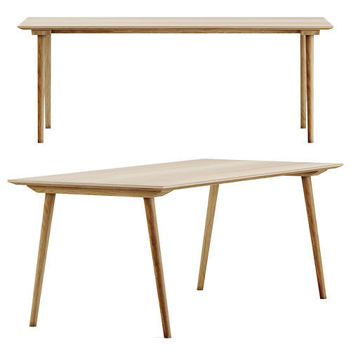 Scandinavian table Low-poly 3D model