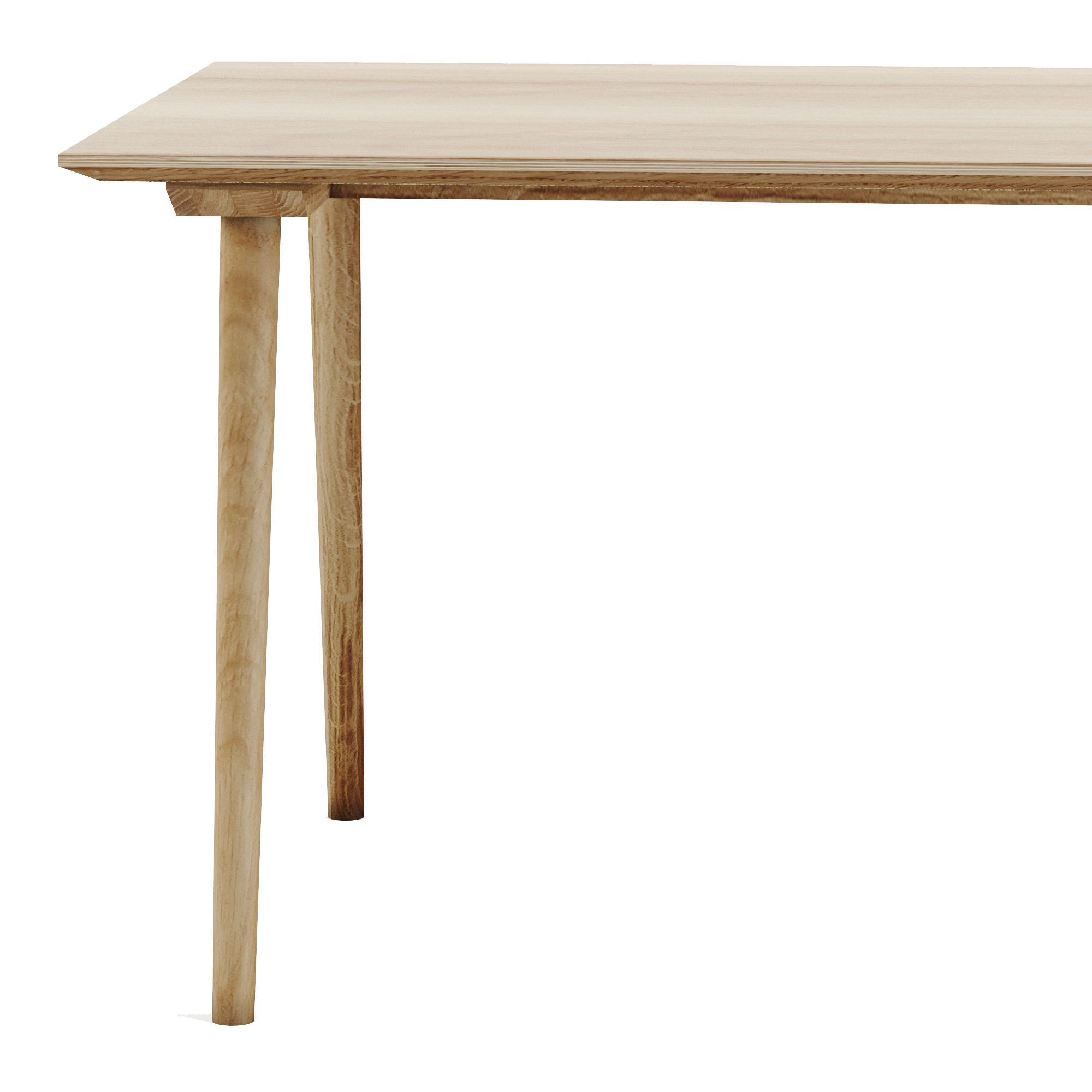 Scandinavian table Low-poly 3D model_2