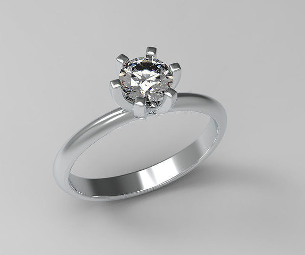 Dream diamond engagement ring 3D print model