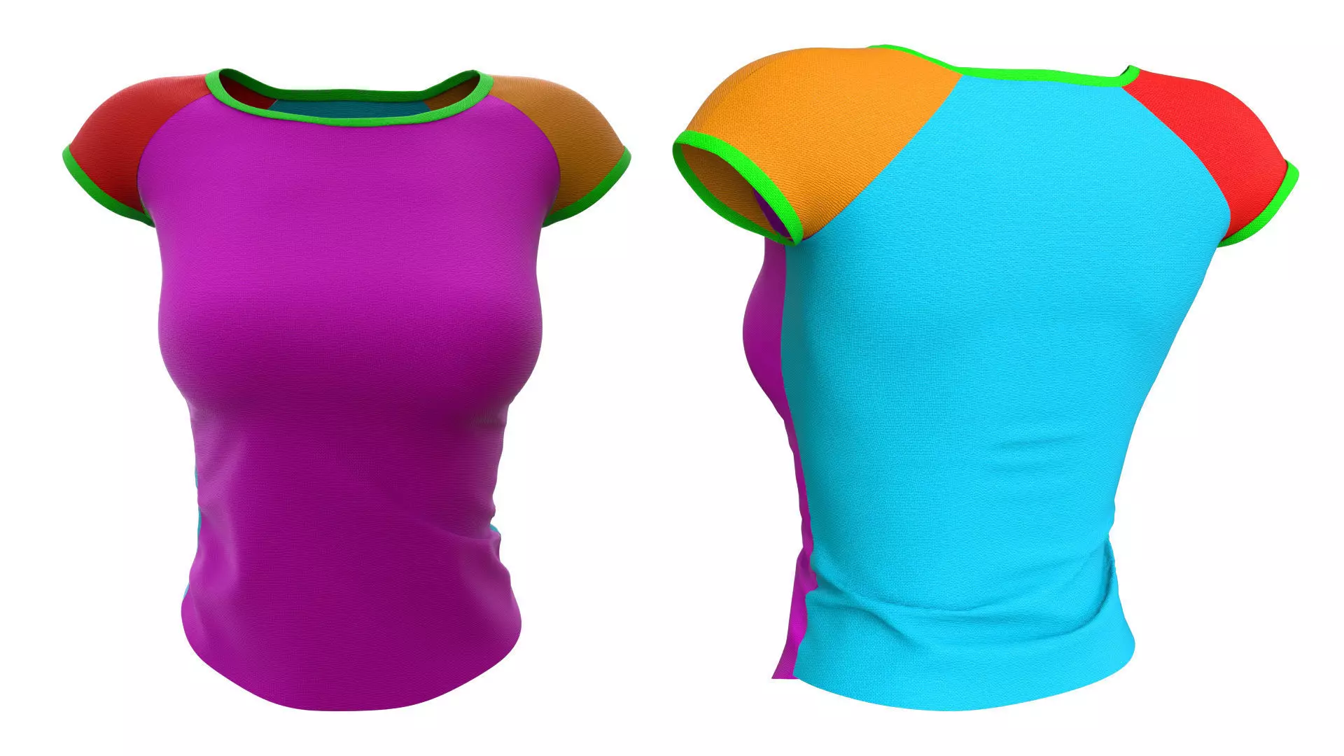 Womens T-shirt Free 3D model