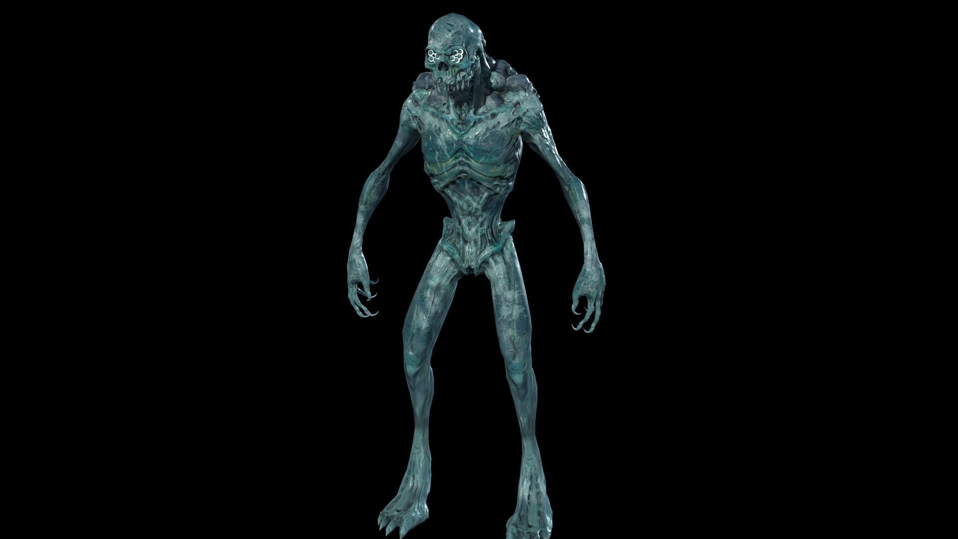 Monster Mutant 8 Low-poly 3D model_5