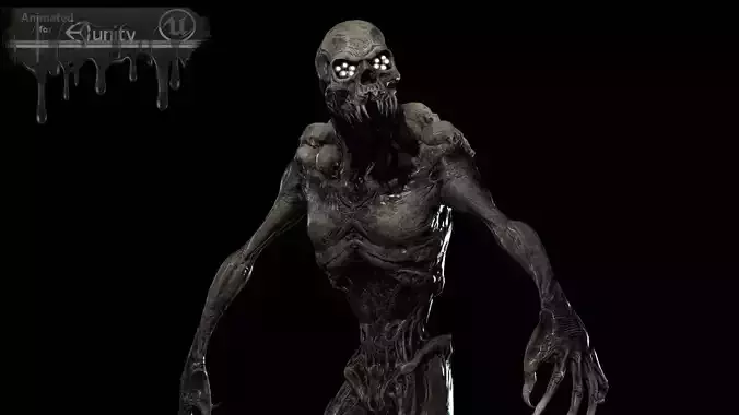 Monster Mutant 8 Low-poly 3D model