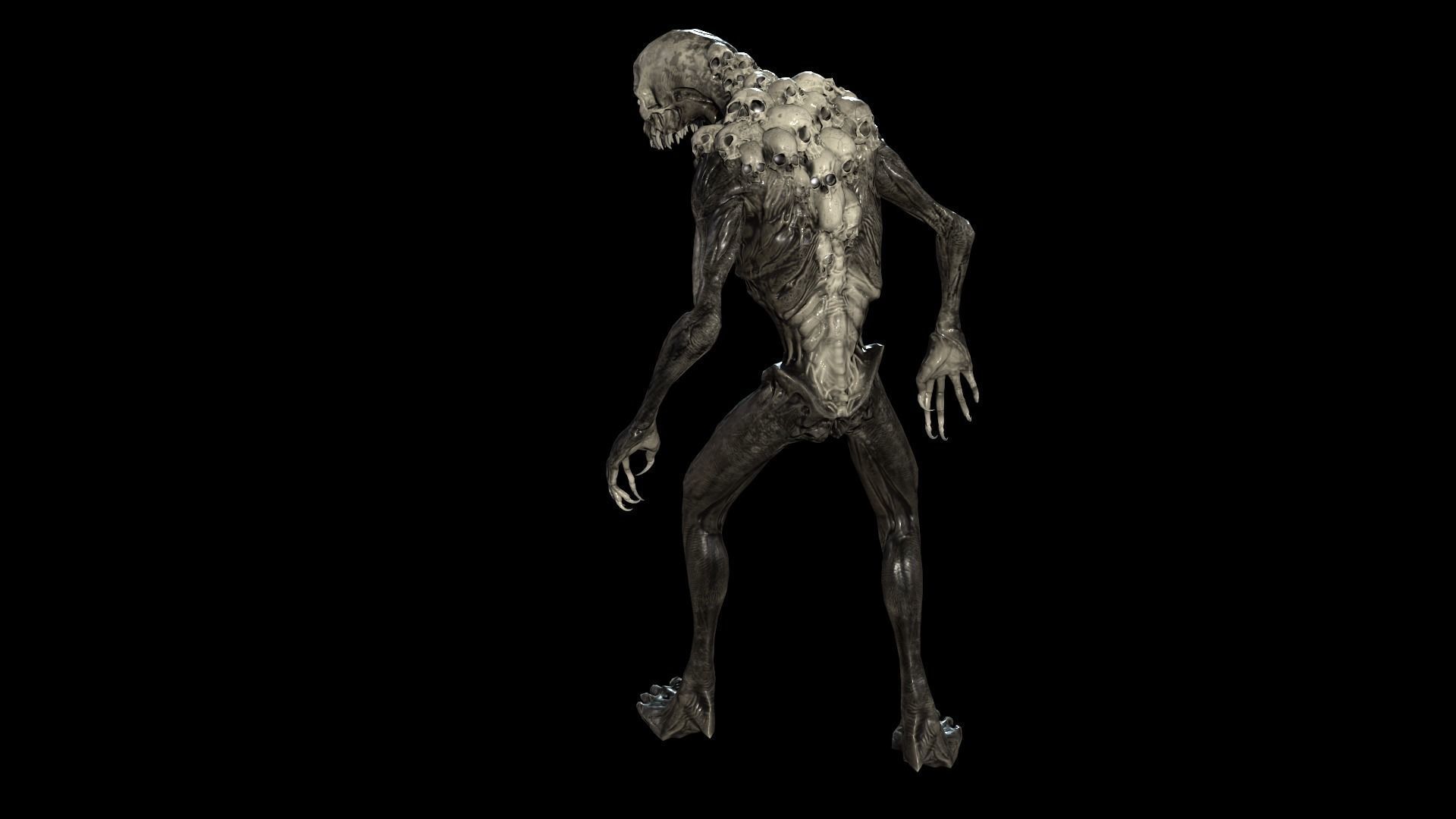 Monster Mutant 8 Low-poly 3D model_7