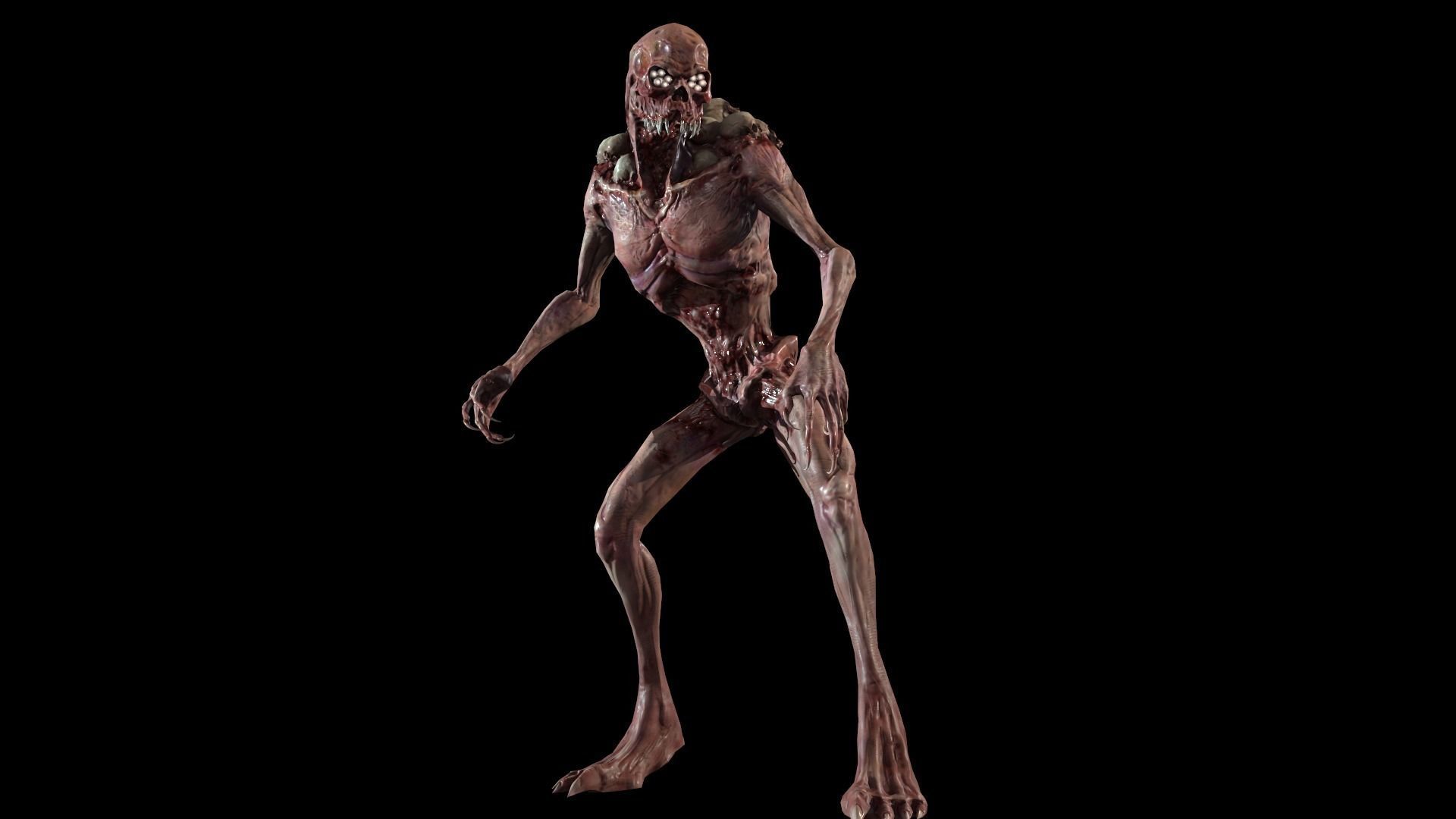 Monster Mutant 8 Low-poly 3D model_3