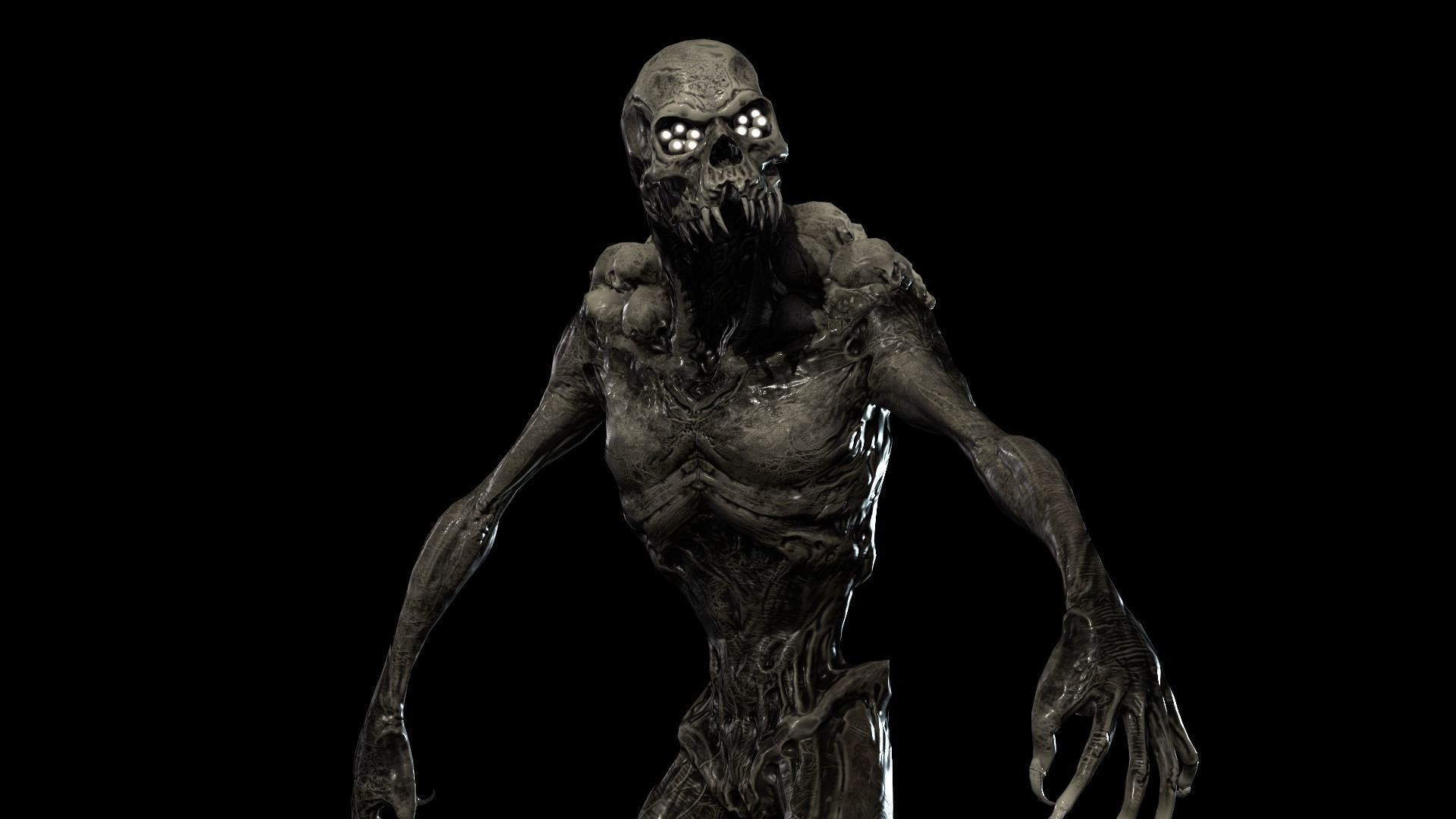 Monster Mutant 8 Low-poly 3D model_2