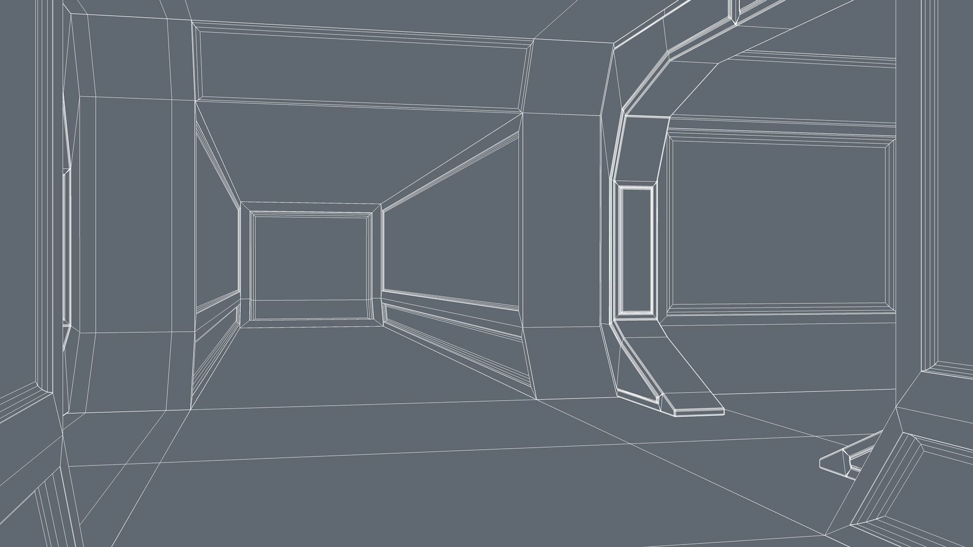 3D model Sci Fi Corridor VR / AR / low-poly | CGTrader