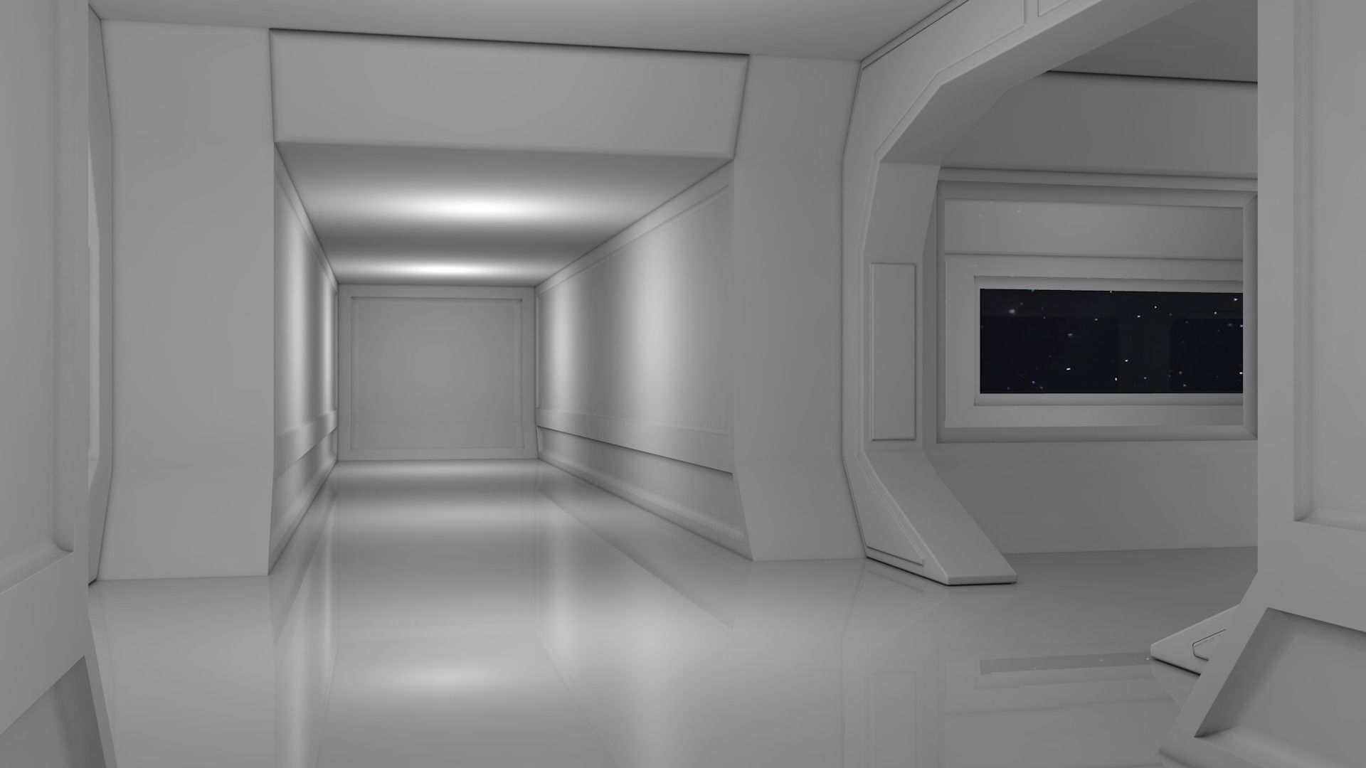 3D model Sci Fi Corridor VR / AR / low-poly | CGTrader