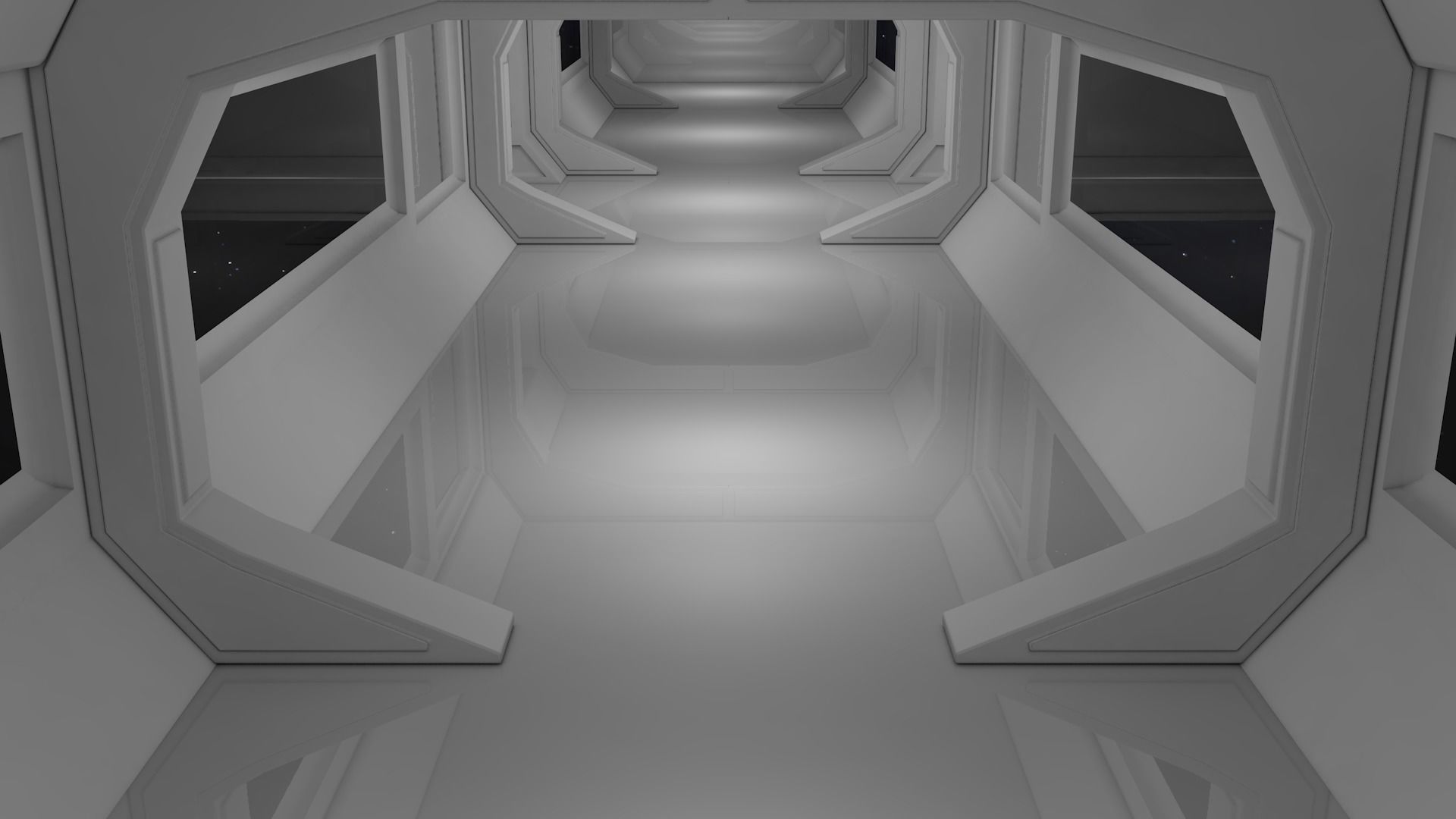 3D model Sci Fi Corridor VR / AR / low-poly | CGTrader