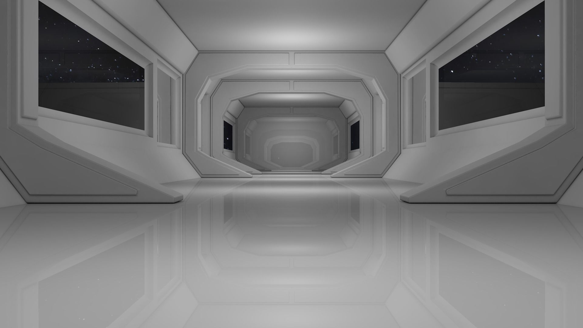 3D model Sci Fi Corridor VR / AR / low-poly | CGTrader
