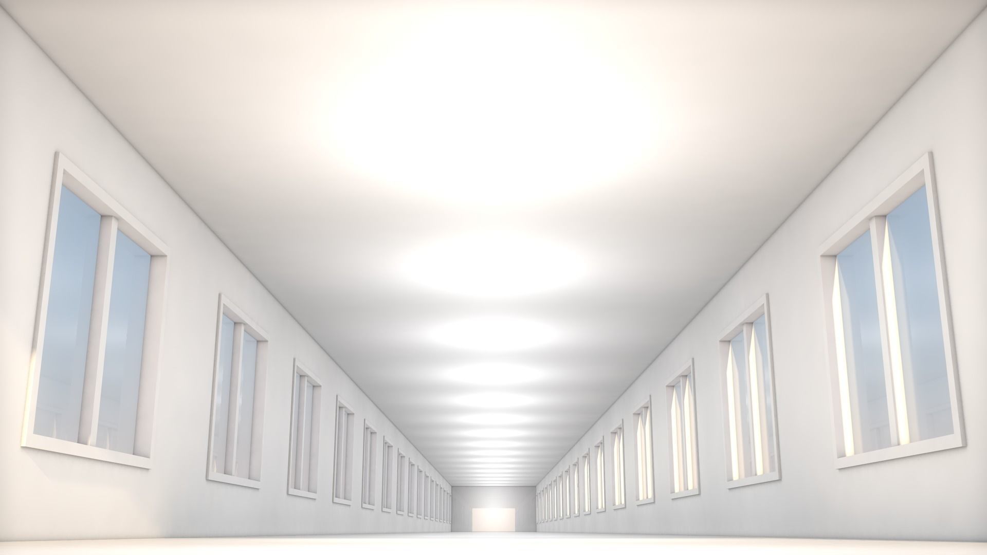 Sci Fi Corridor Low-poly 3D model_1