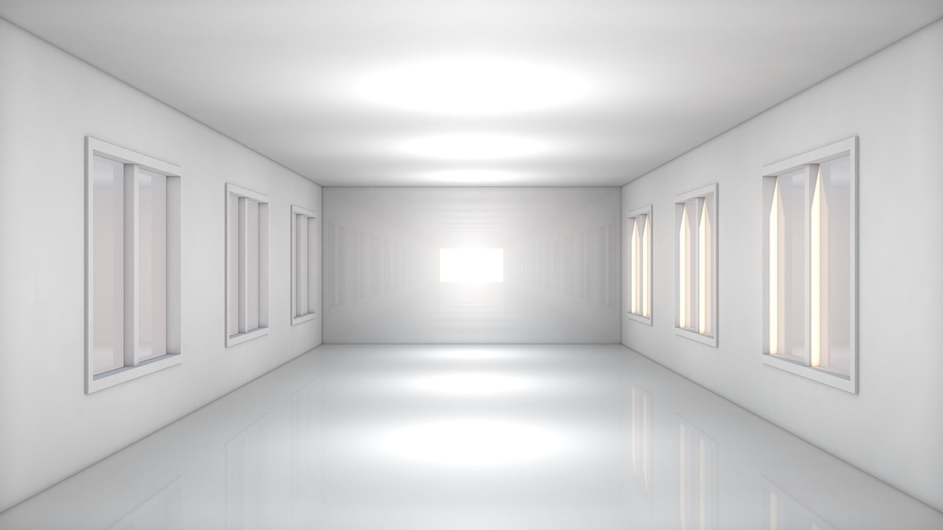 Sci Fi Corridor Low-poly 3D model_3