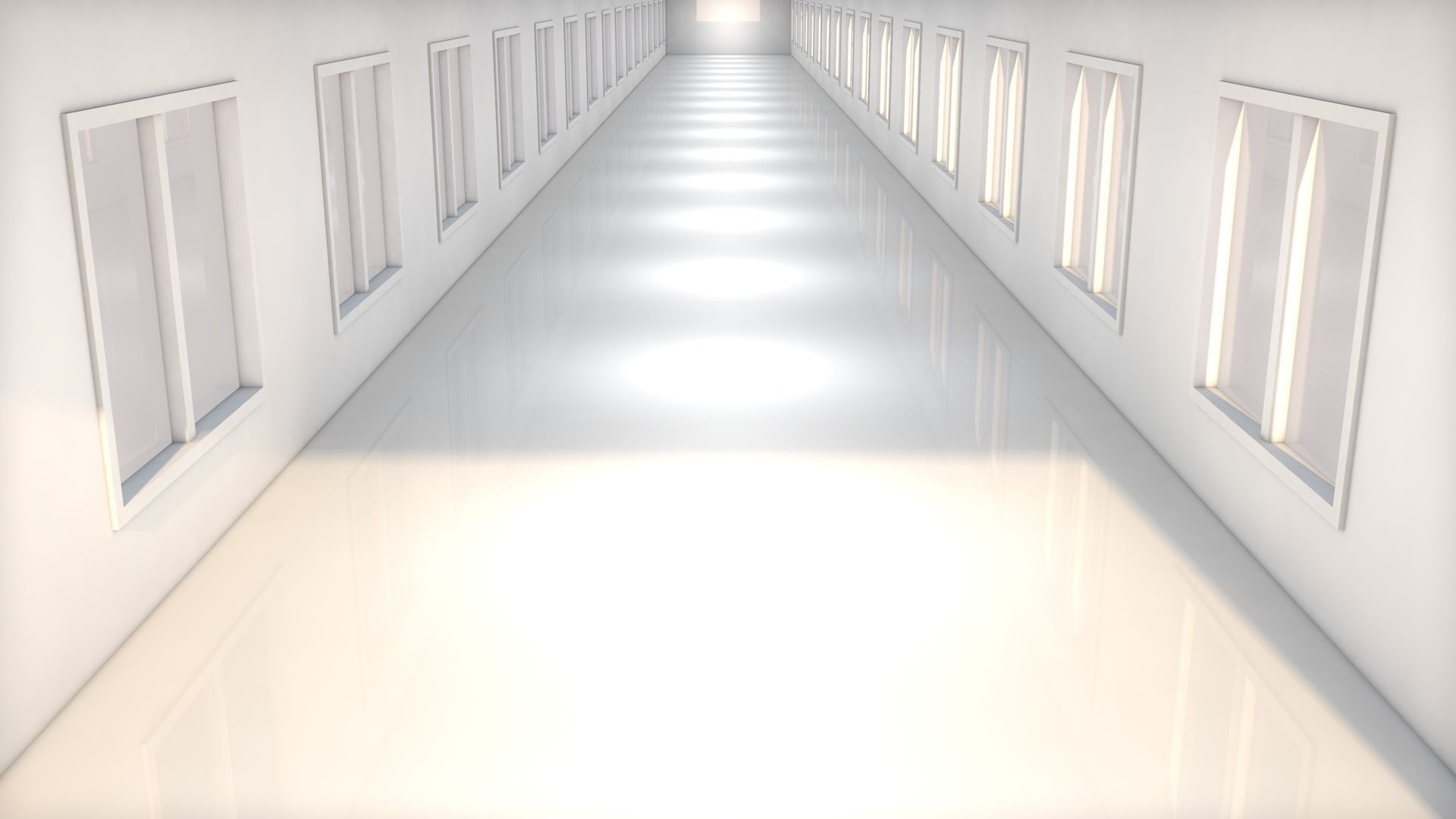 Sci Fi Corridor Low-poly 3D model_2