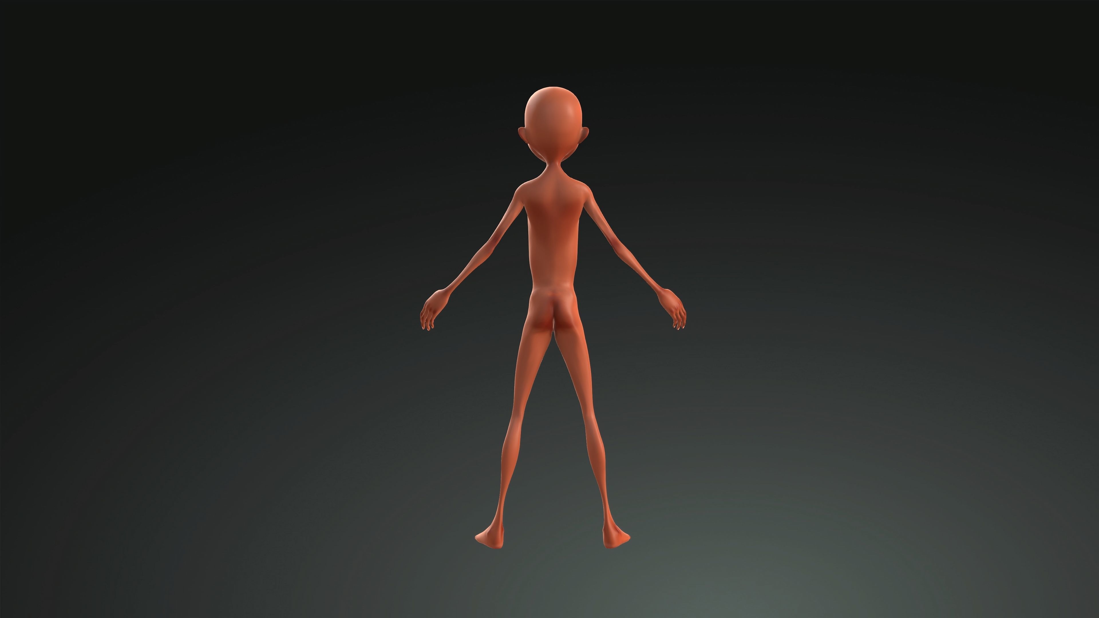 3d game character Cartoon boy  3D model of a child Low-poly 3D model_5