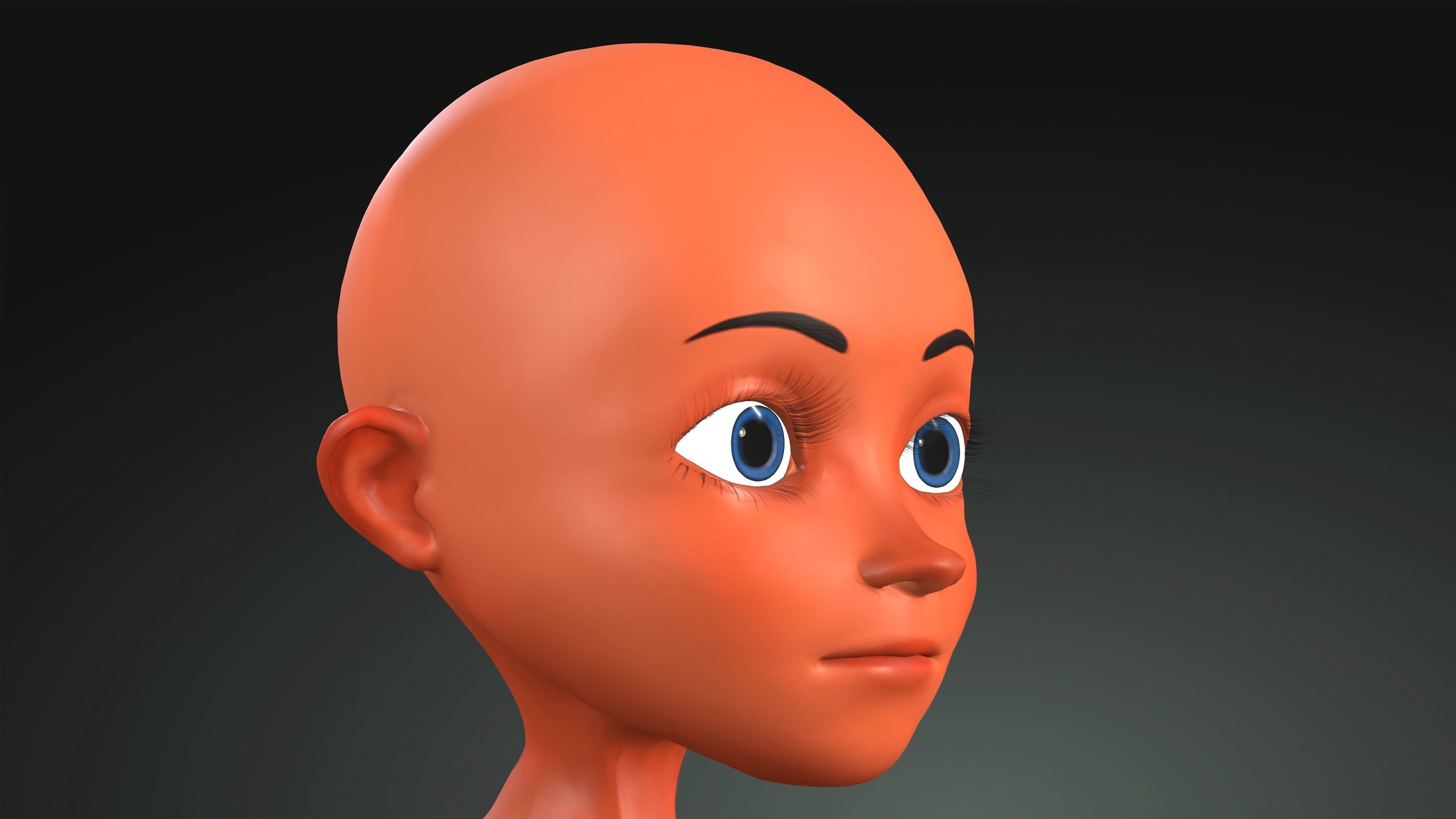 3d game character Cartoon boy  3D model of a child Low-poly 3D model_8