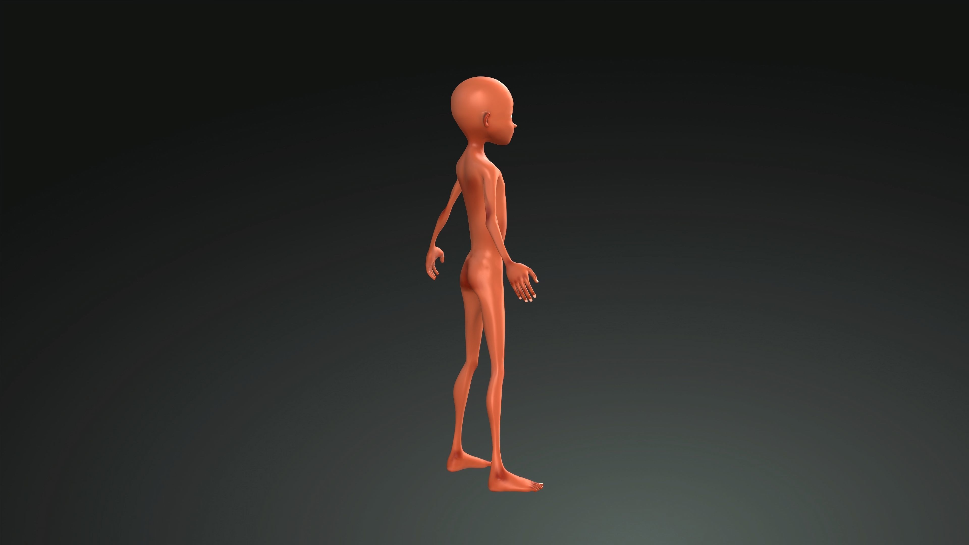 3d game character Cartoon boy  3D model of a child Low-poly 3D model_7