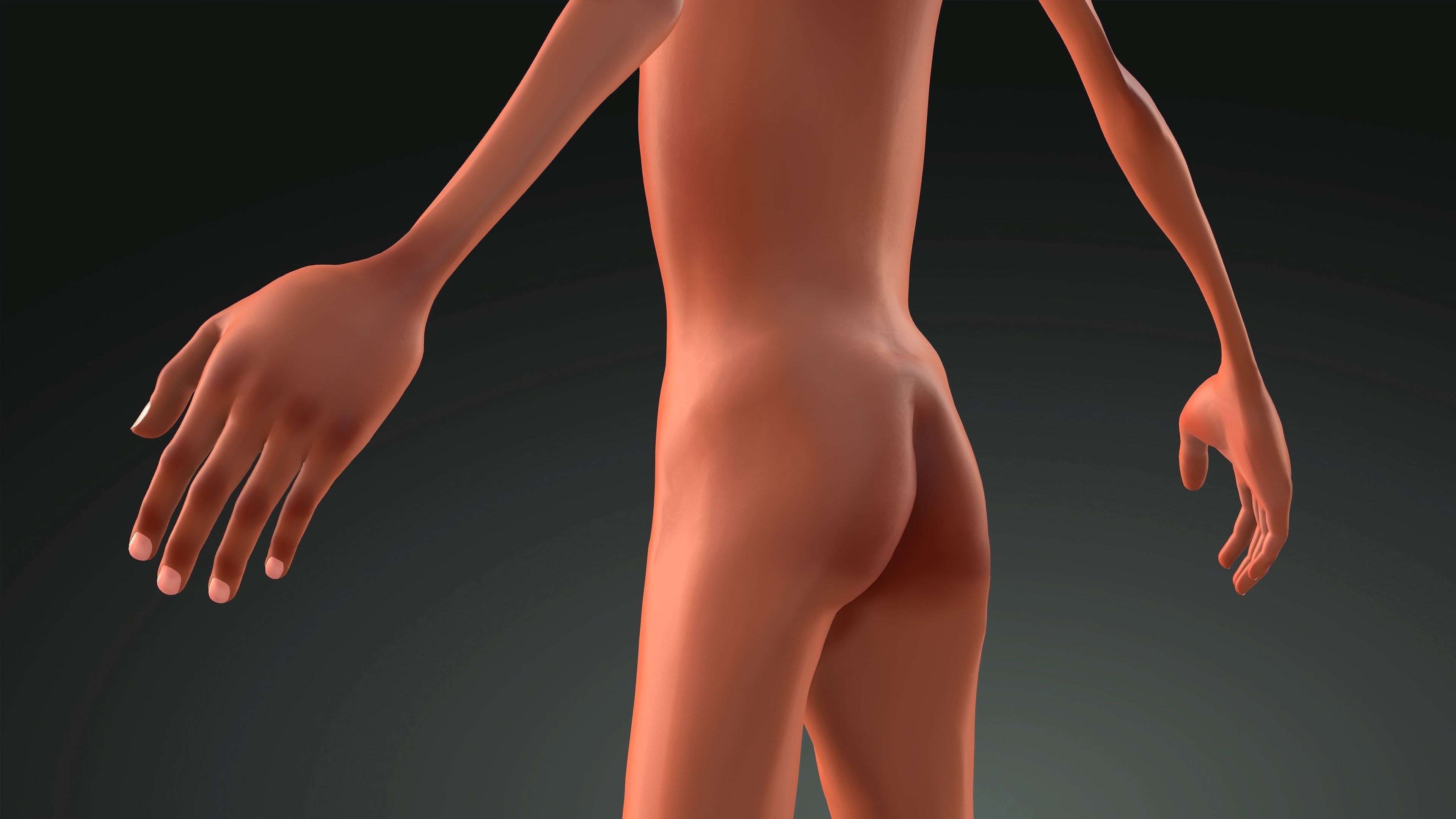 3d game character Cartoon boy  3D model of a child Low-poly 3D model_1