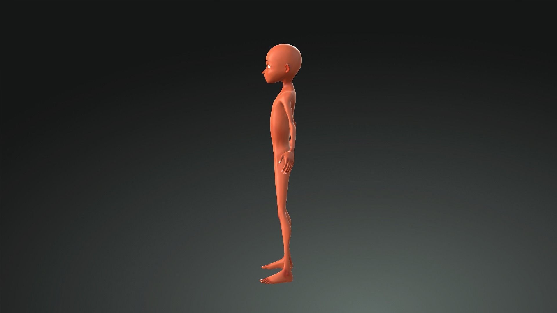 3d game character Cartoon boy  3D model of a child Low-poly 3D model_6